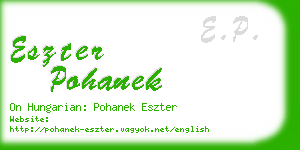 eszter pohanek business card